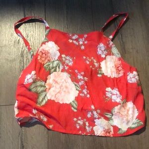 Floral print crop top